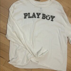 PLAYBOY White Graphic Long Sleeve Tee